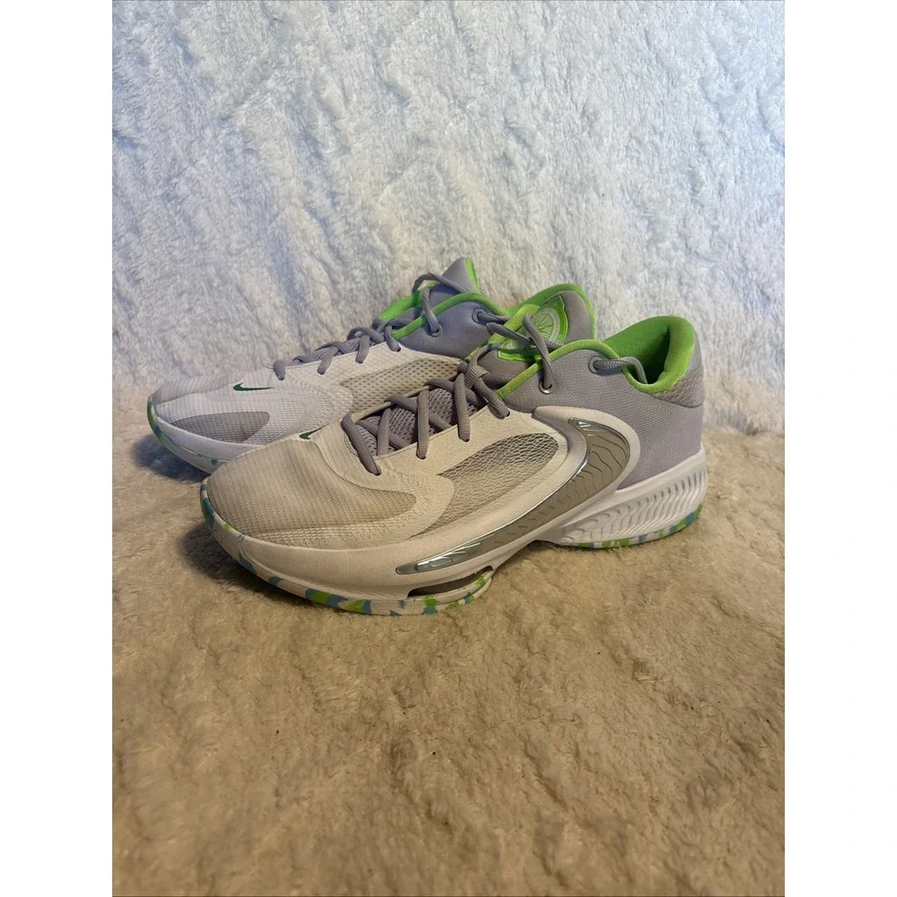 Nike Zoom Freak 4 The Desicion Men's Sneakers Size 12 White Green Gray